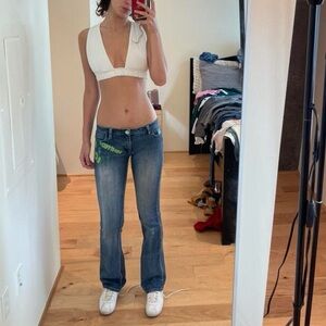 Pepe Jeans Blue Flare Denim with Graphics